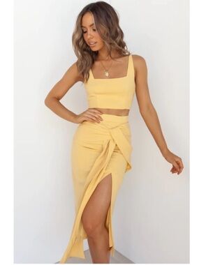 SNDYS Zanita Set in Yellow, NWOT, size L